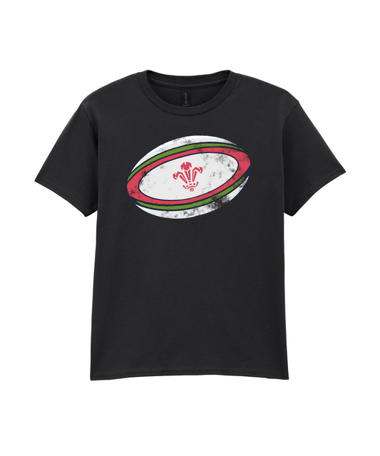 CHILD T SHIRT RUGBYBALL WALES