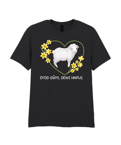 ADULT T SHIRT SHEEP DYDD GWYL DEWI