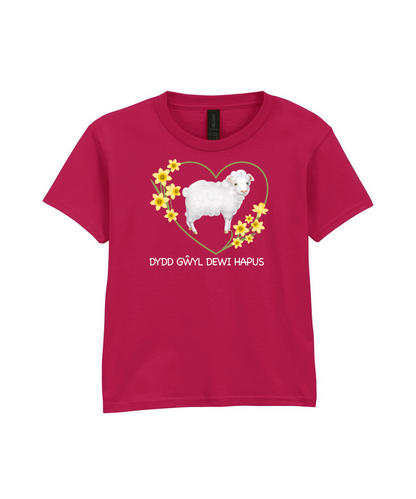 CHILD T SHIRT SHEEP DYDD GWYL DEWI