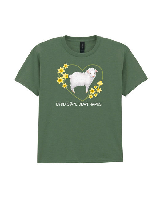 CHILD T SHIRT SHEEP DYDD GWYL DEWI