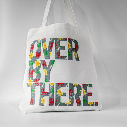 'Over by here, Over by There' design Canvas Totebag with personalisation option