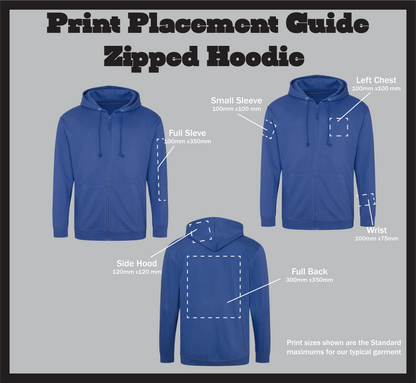 Customised Kids Zipped Hoodie - Standard