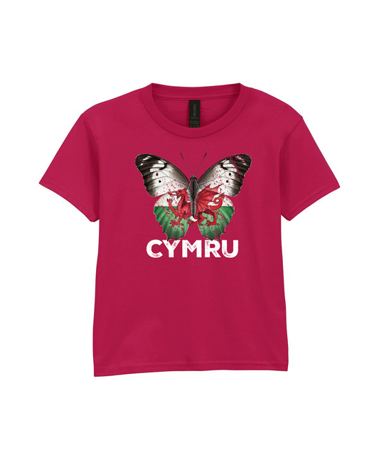 CHILD T SHIRT BUTTERFLY WALES