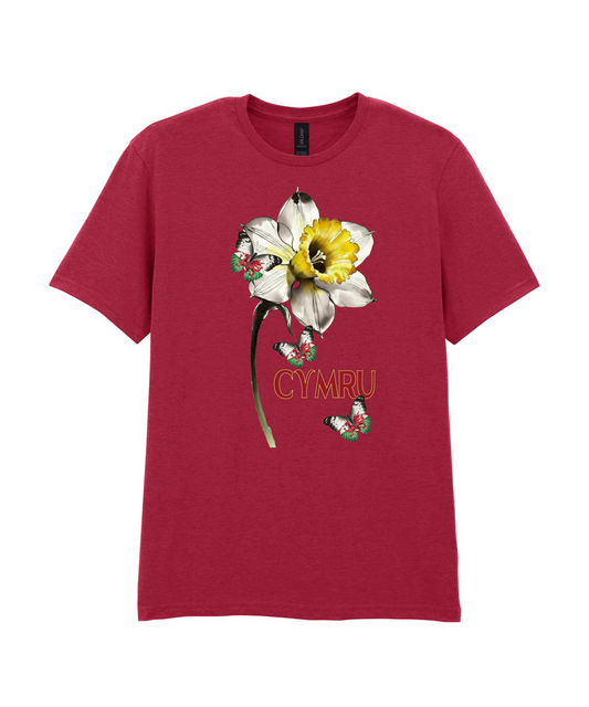 ADULT T SHIRT DAFFODIL CYMRU