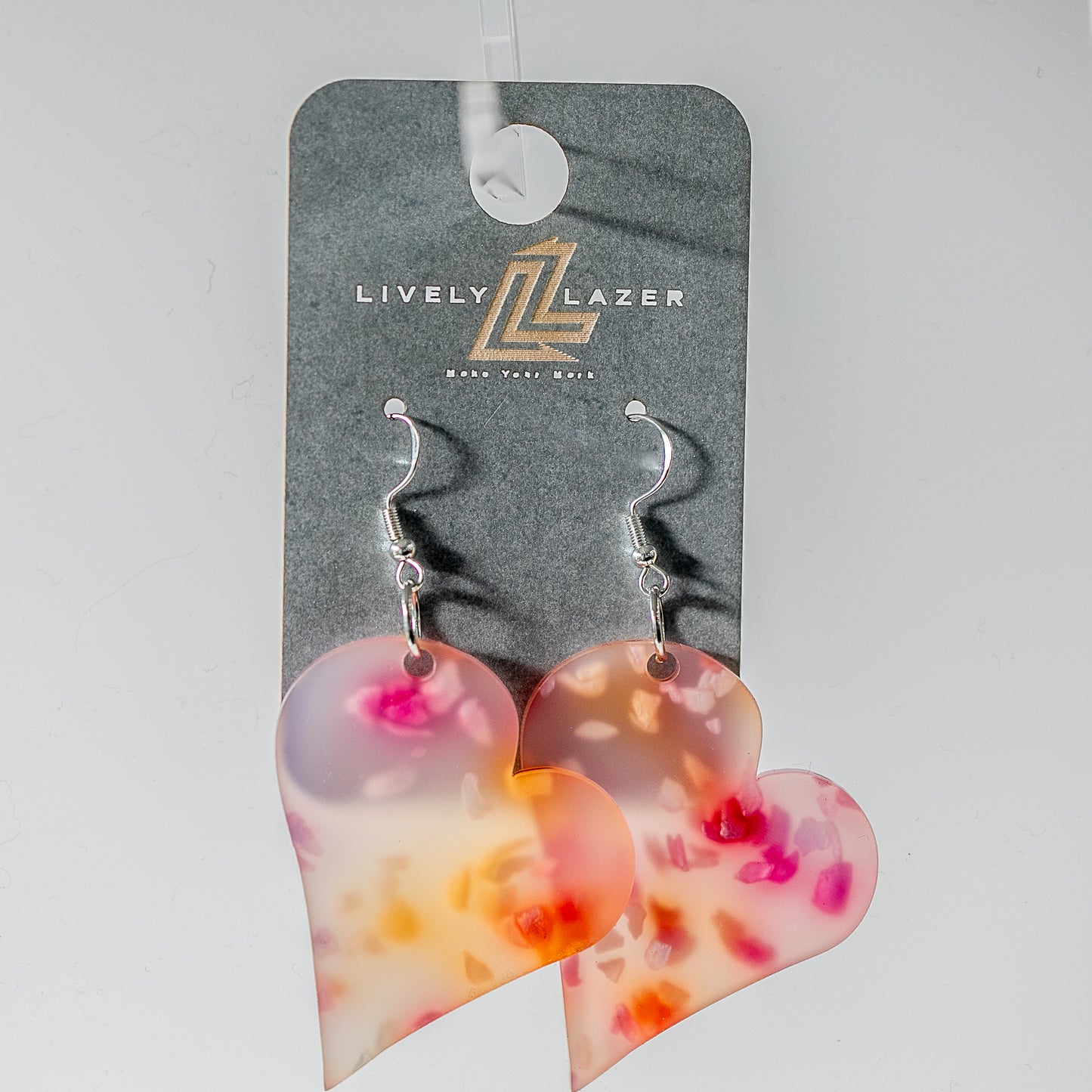 Candy crystals Acrylic Large Heart earrings
