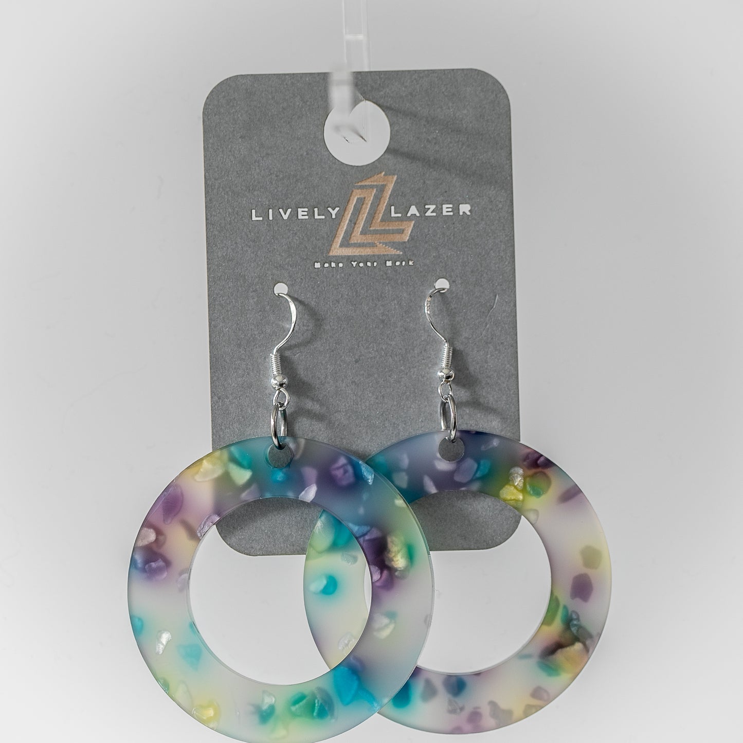 Candy crystals Acrylic Large Hoop earrings