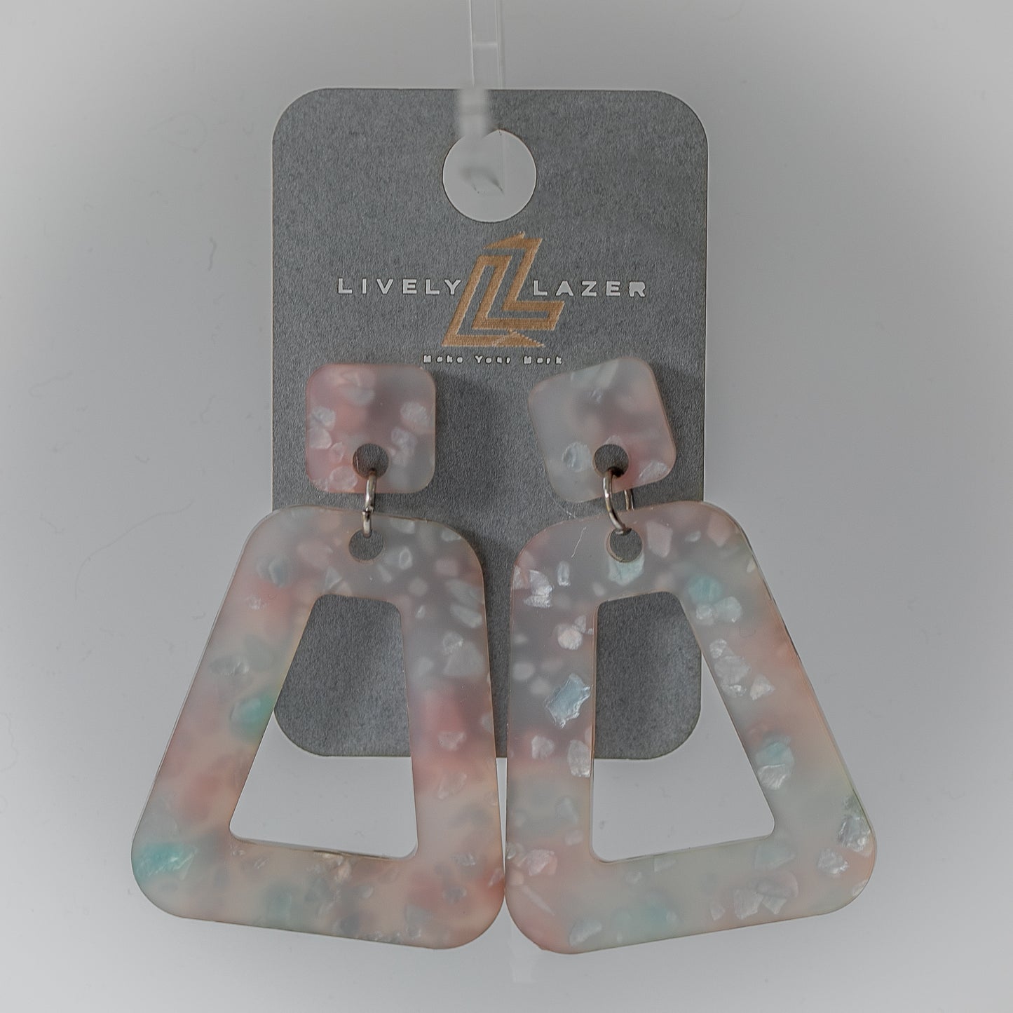 Candy crystals Acrylic Large Trapezoid earrings