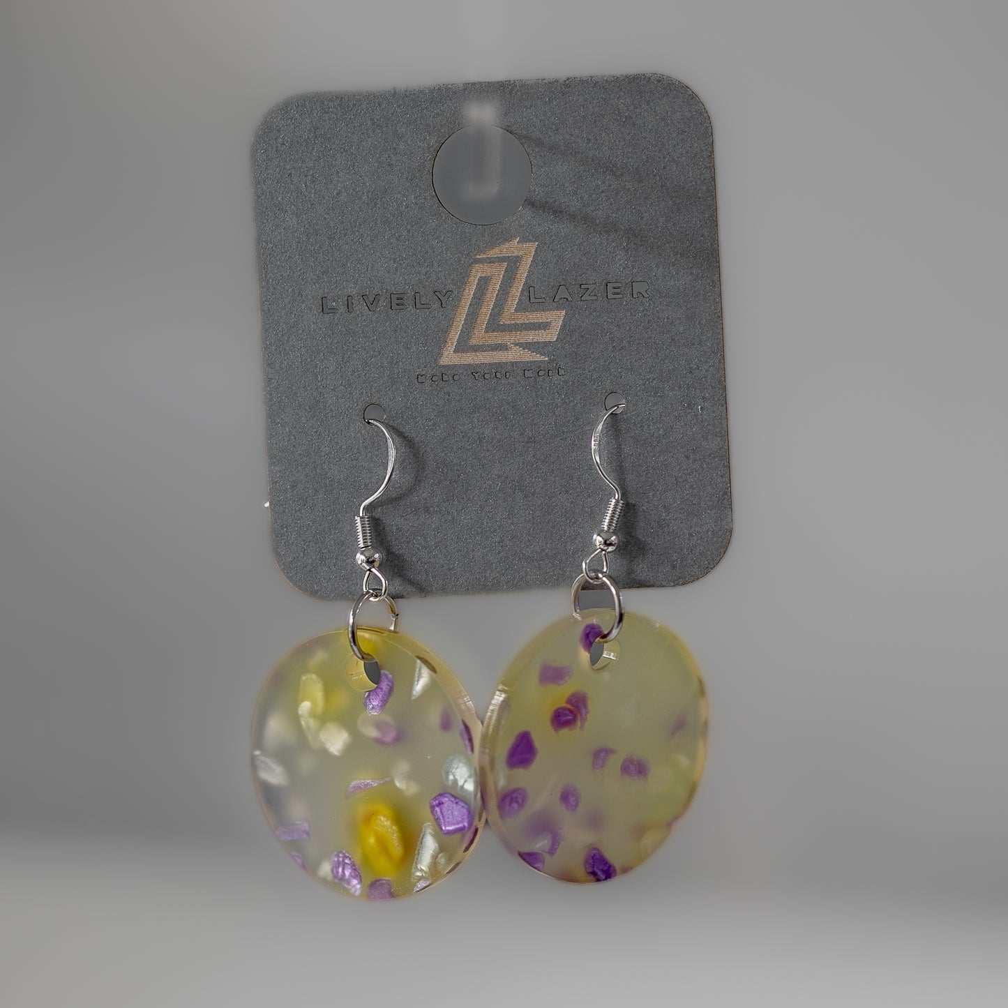 Candy crystals Acrylic Medium circle earrings