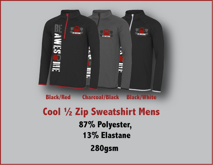 Be Awesome Cool Contrast 1/2 zip sweathshirt Mens