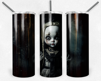 Customised Tumbler  - HORROR/GOTHIC/DARK/TRUE CRIME - 20oz Stainless steel, skinny, double walled with straw