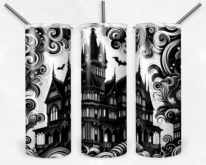 Customised Tumbler  - HORROR/GOTHIC/DARK/TRUE CRIME - 20oz Stainless steel, skinny, double walled with straw