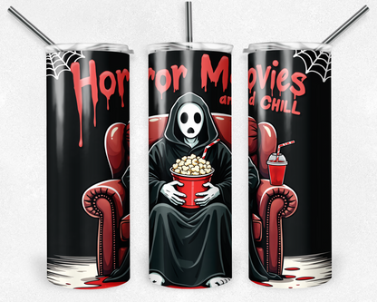Customised Tumbler  - HORROR/GOTHIC/DARK/TRUE CRIME - 20oz Stainless steel, skinny, double walled with straw