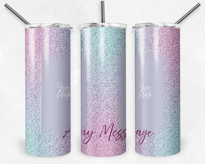 Customised Tumbler  - Your PHOTO's - 20oz Stainless steel, skinny, double walled with straw