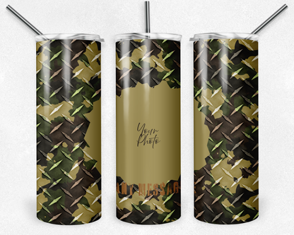 Customised Tumbler  - Your PHOTO's - 20oz Stainless steel, skinny, double walled with straw