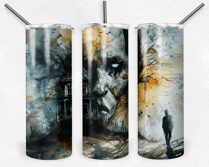Customised Tumbler  - HORROR/GOTHIC/DARK/TRUE CRIME - 20oz Stainless steel, skinny, double walled with straw