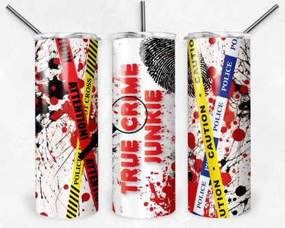 Customised Tumbler  - HORROR/GOTHIC/DARK/TRUE CRIME - 20oz Stainless steel, skinny, double walled with straw