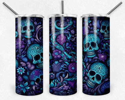 Customised Tumbler  - HORROR/GOTHIC/DARK/TRUE CRIME - 20oz Stainless steel, skinny, double walled with straw