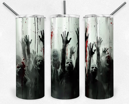 Customised Tumbler  - HORROR/GOTHIC/DARK/TRUE CRIME - 20oz Stainless steel, skinny, double walled with straw