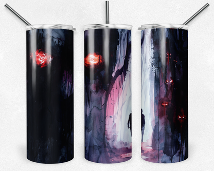 Customised Tumbler  - HORROR/GOTHIC/DARK/TRUE CRIME - 20oz Stainless steel, skinny, double walled with straw