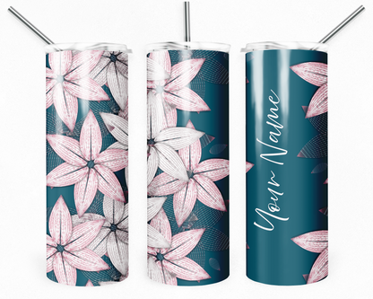 Customised Tumbler  - CUTE/COLOURFUL/FANTASY/PRETTY - 20oz Stainless steel, skinny, double walled with straw