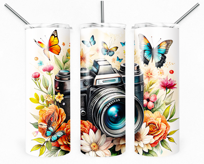 Customised Tumbler  - CUTE/COLOURFUL/FANTASY/PRETTY - 20oz Stainless steel, skinny, double walled with straw