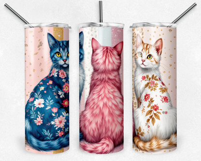 Customised Tumbler  - CUTE/COLOURFUL/FANTASY/PRETTY - 20oz Stainless steel, skinny, double walled with straw