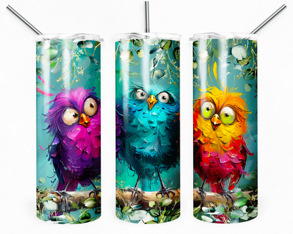Customised Tumbler  - CUTE/COLOURFUL/FANTASY/PRETTY - 20oz Stainless steel, skinny, double walled with straw
