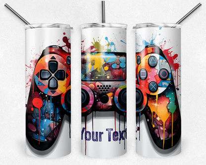 Customised Tumbler  - CUTE/COLOURFUL/FANTASY/PRETTY - 20oz Stainless steel, skinny, double walled with straw
