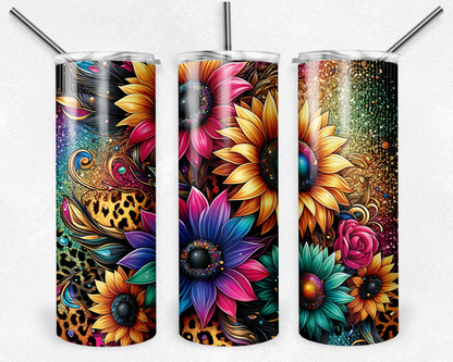 Customised Tumbler  - CUTE/COLOURFUL/FANTASY/PRETTY - 20oz Stainless steel, skinny, double walled with straw