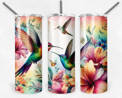 Customised Tumbler  - CUTE/COLOURFUL/FANTASY/PRETTY - 20oz Stainless steel, skinny, double walled with straw