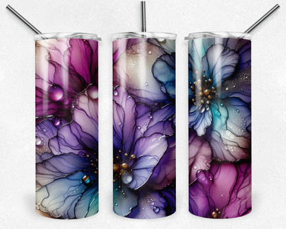Customised Tumbler  - CUTE/COLOURFUL/FANTASY/PRETTY - 20oz Stainless steel, skinny, double walled with straw