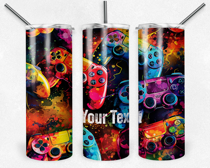 Customised Tumbler  - CUTE/COLOURFUL/FANTASY/PRETTY - 20oz Stainless steel, skinny, double walled with straw