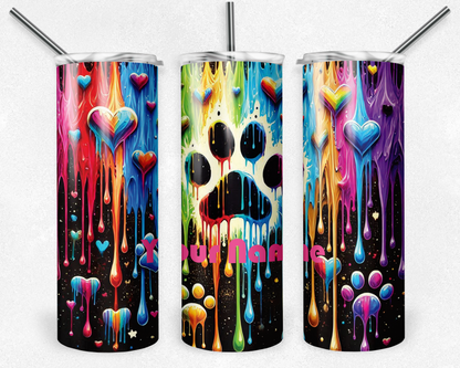Customised Tumbler  - CUTE/COLOURFUL/FANTASY/PRETTY - 20oz Stainless steel, skinny, double walled with straw