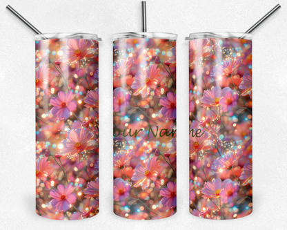 Customised Tumbler  - CUTE/COLOURFUL/FANTASY/PRETTY - 20oz Stainless steel, skinny, double walled with straw