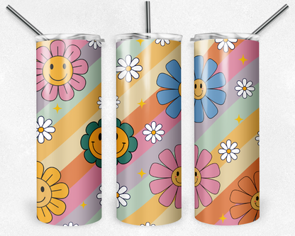 Customised Tumbler  - CUTE/COLOURFUL/FANTASY/PRETTY - 20oz Stainless steel, skinny, double walled with straw
