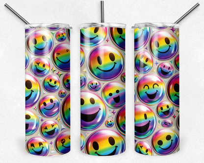 Customised Tumbler  - CUTE/COLOURFUL/FANTASY/PRETTY - 20oz Stainless steel, skinny, double walled with straw