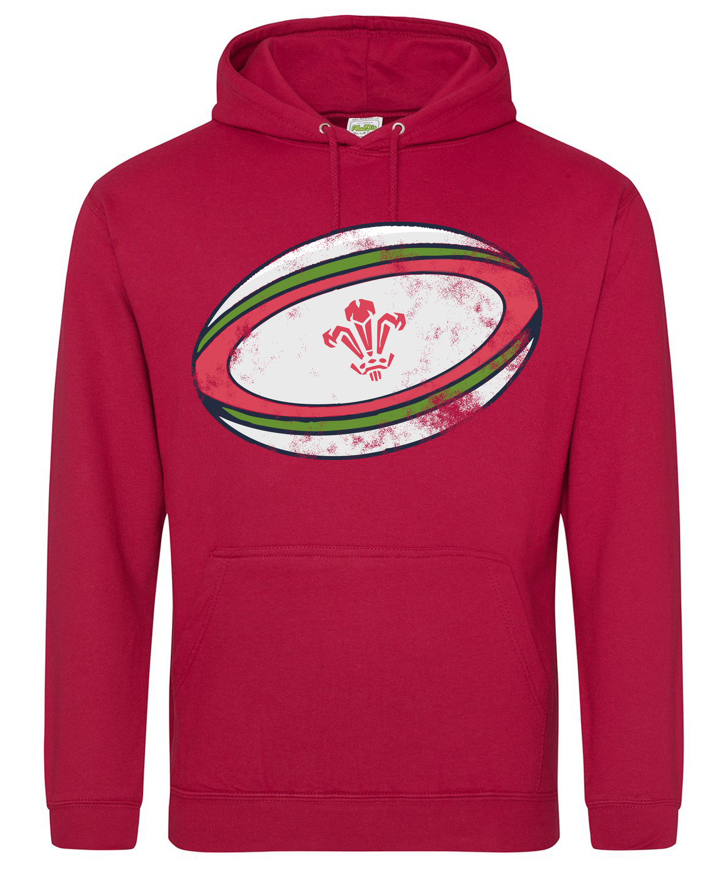 ADULT HOODIE RUGBYBALL WALES